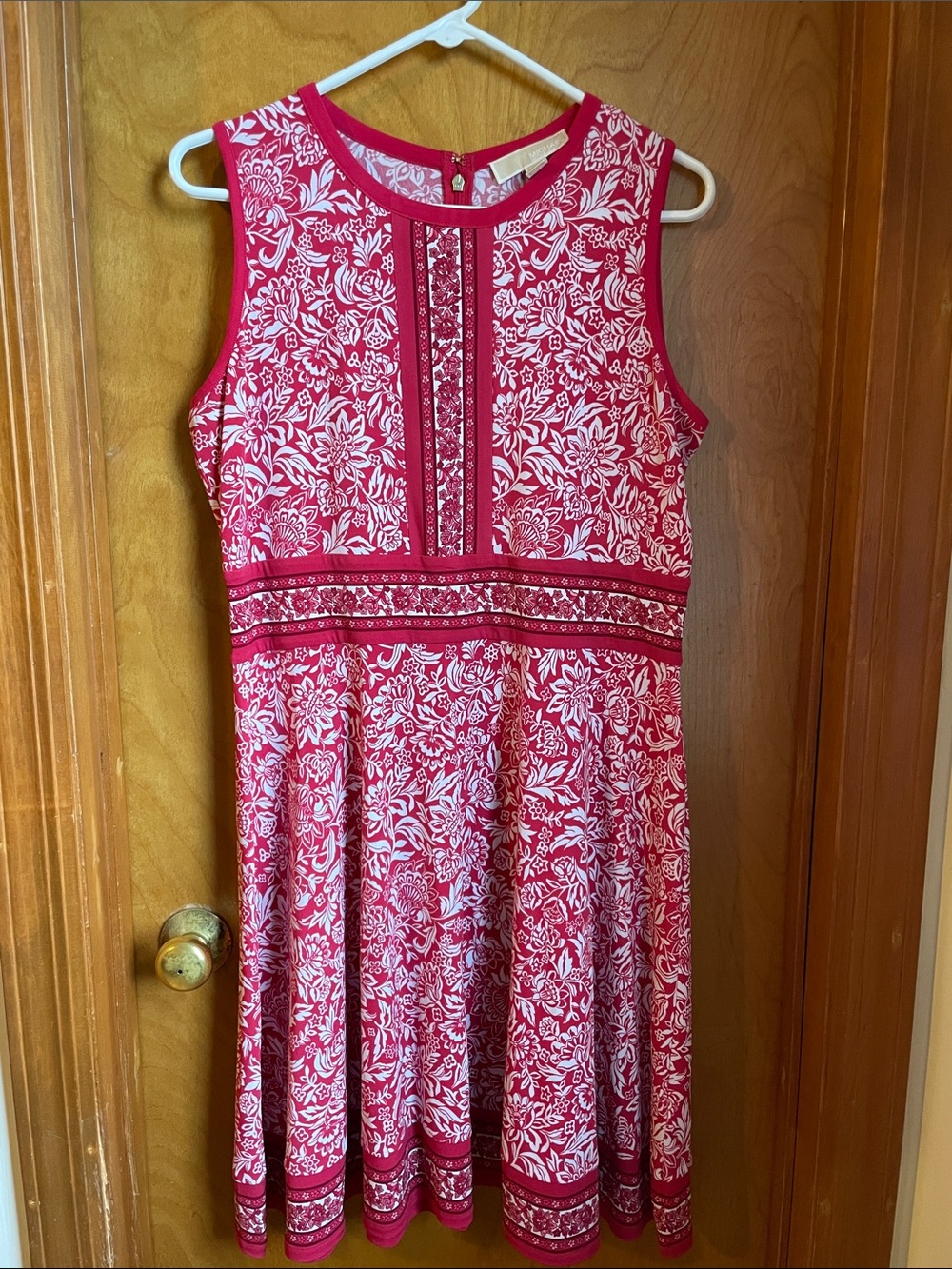Michael Kors Red and White Floral Dress